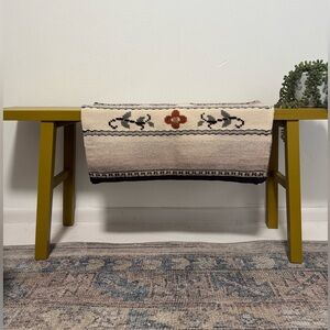 Southwestern Woven Rug / tapestry with Floral Patterns
